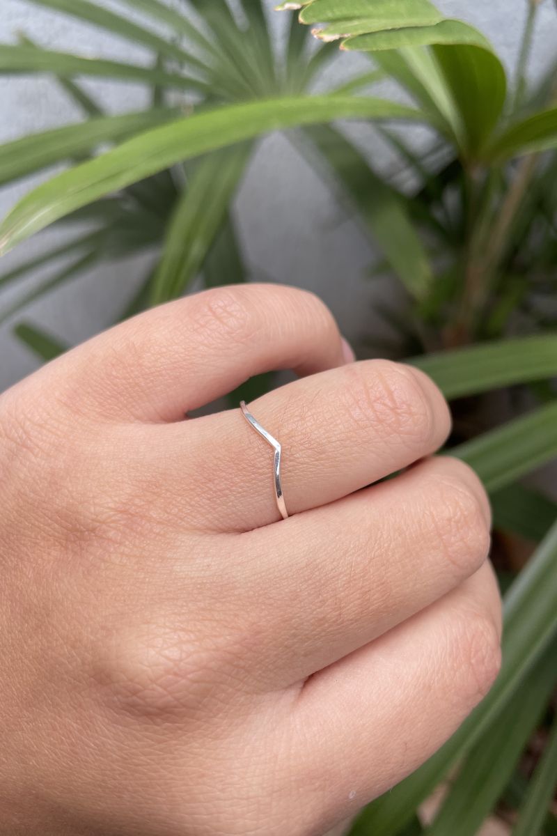 Anel V Fino Prata 950