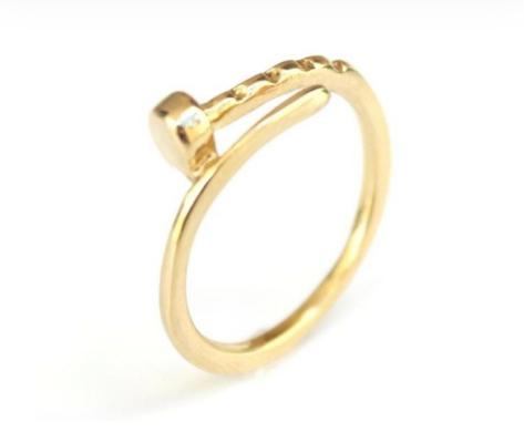 Anel Prego Inspired em Banho de Ouro