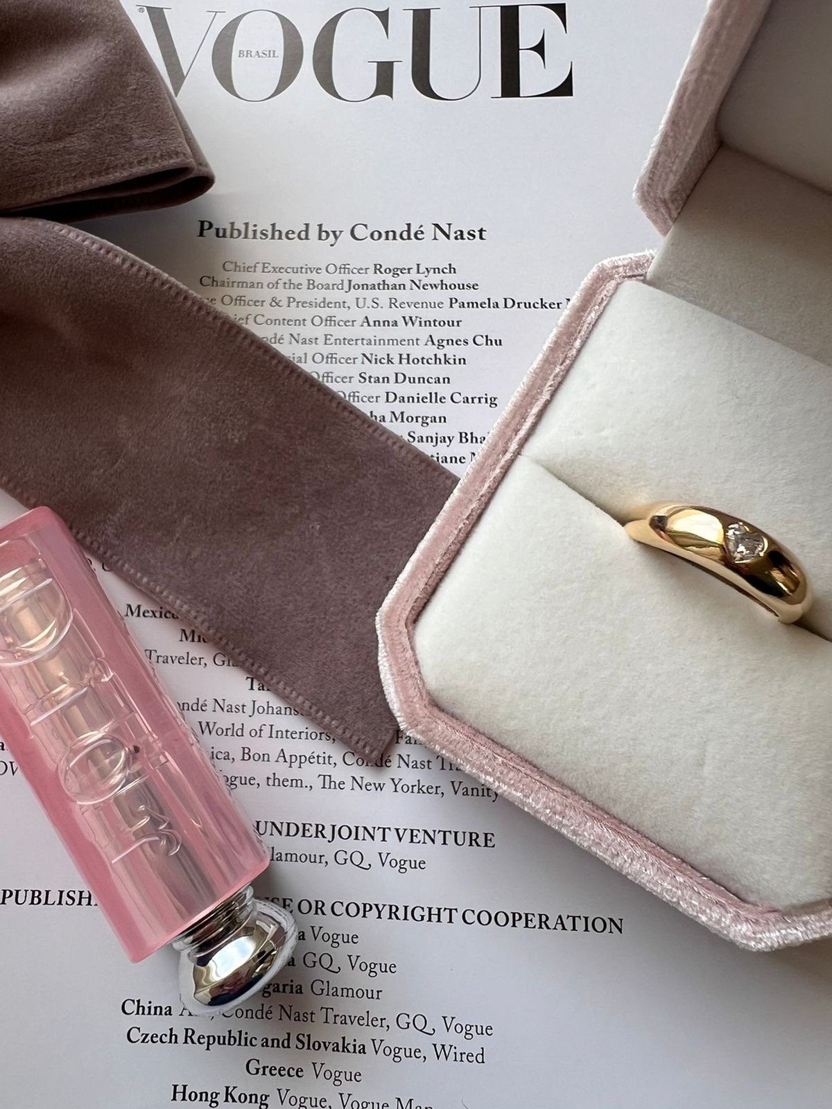 Anel Regulável com Coração Cristal em Banho de Ouro