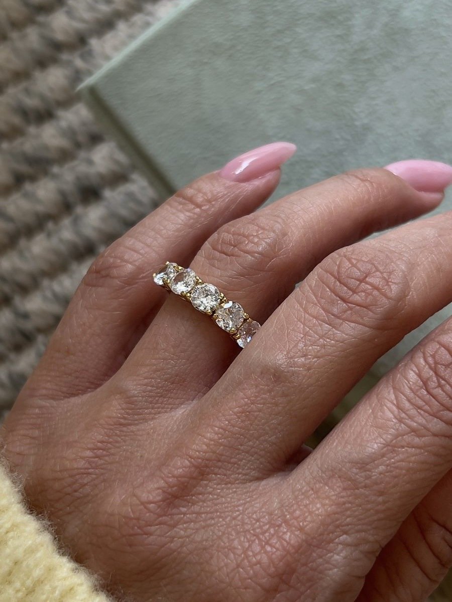 Anel Aparador de Aliança 5mm (Metade) em Banho de Ouro