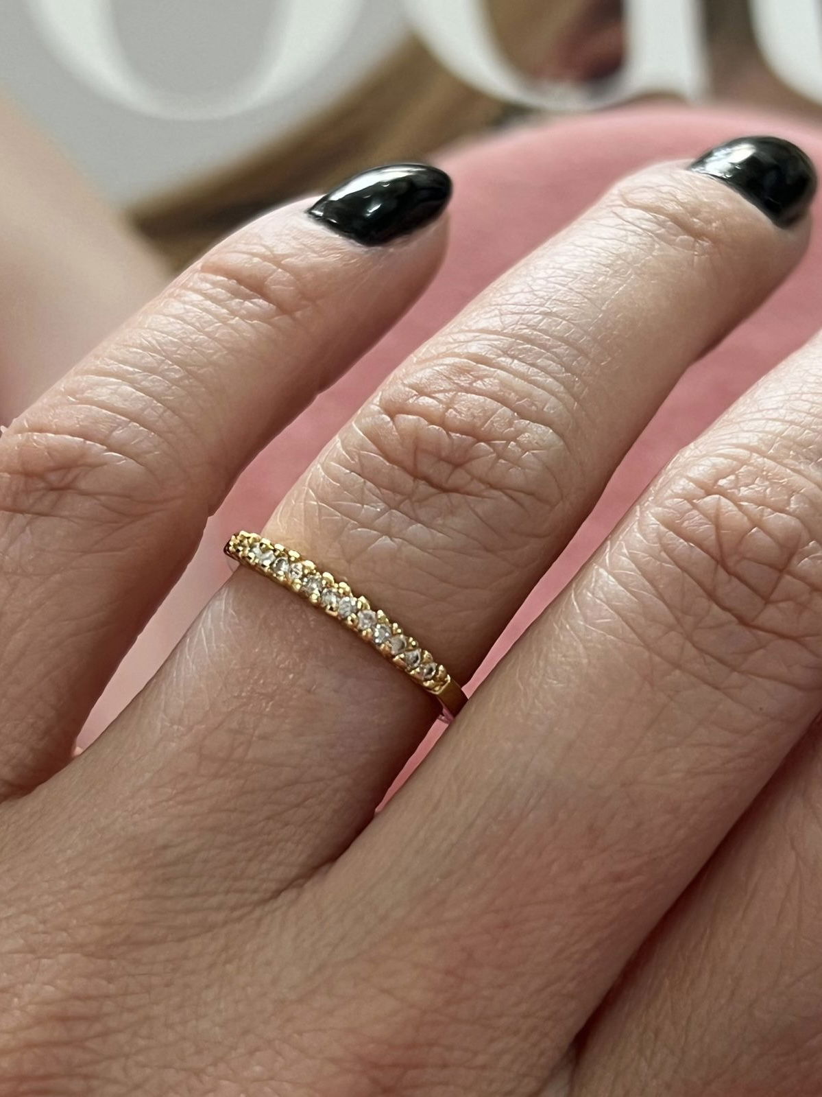 Anel Aparador de Aliança Cristal em Banho de Ouro