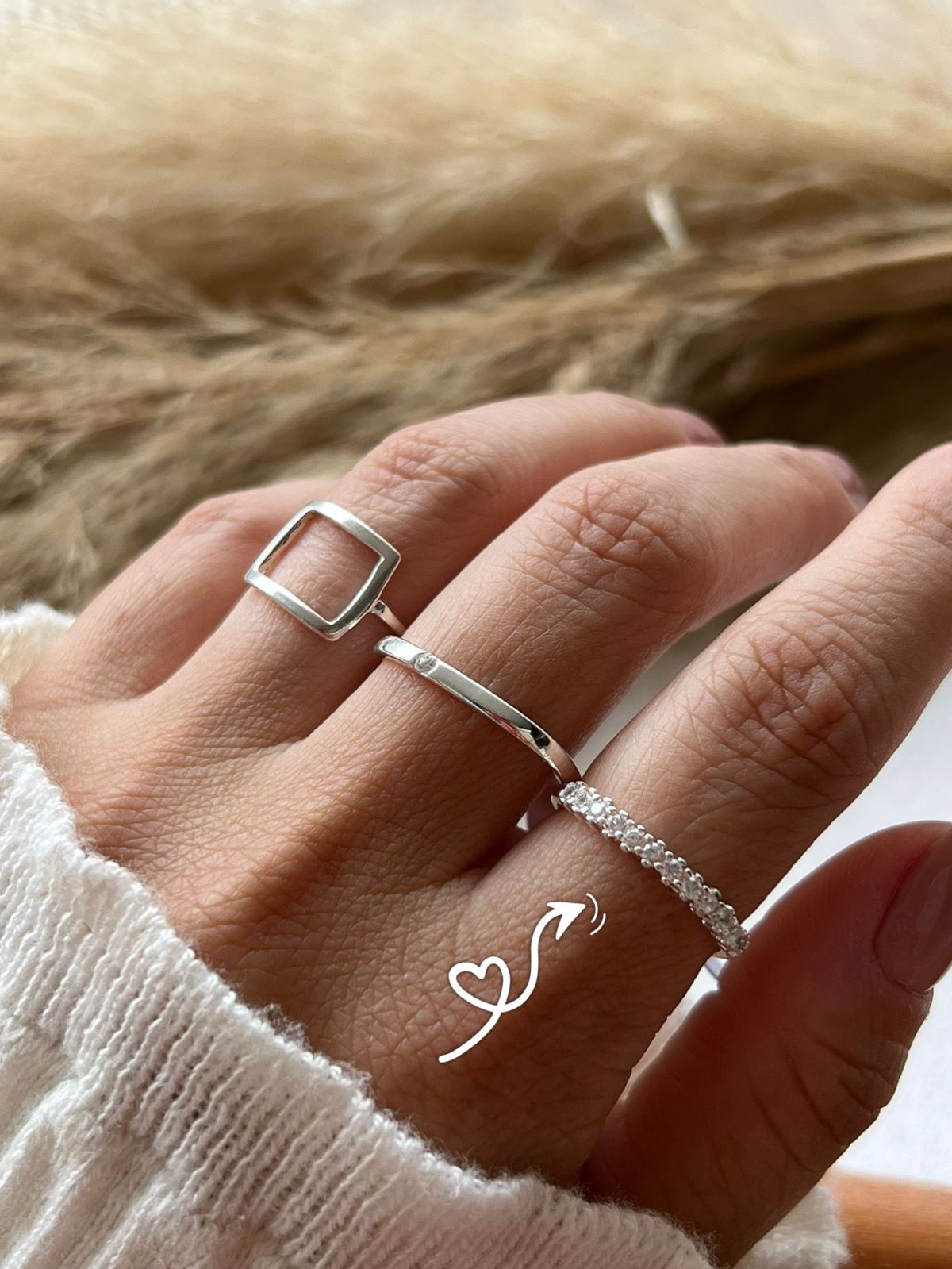 Anel Aparador de Aliança Prata 950