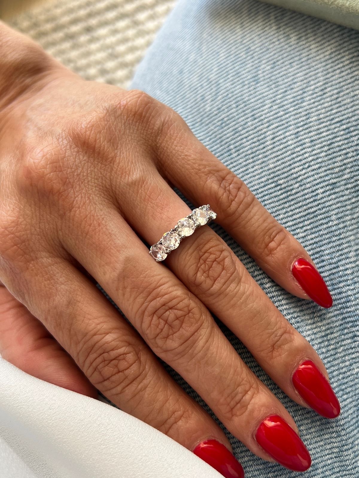 Anel Aparador de Alianças 5mm em Banho de Ródio Branco