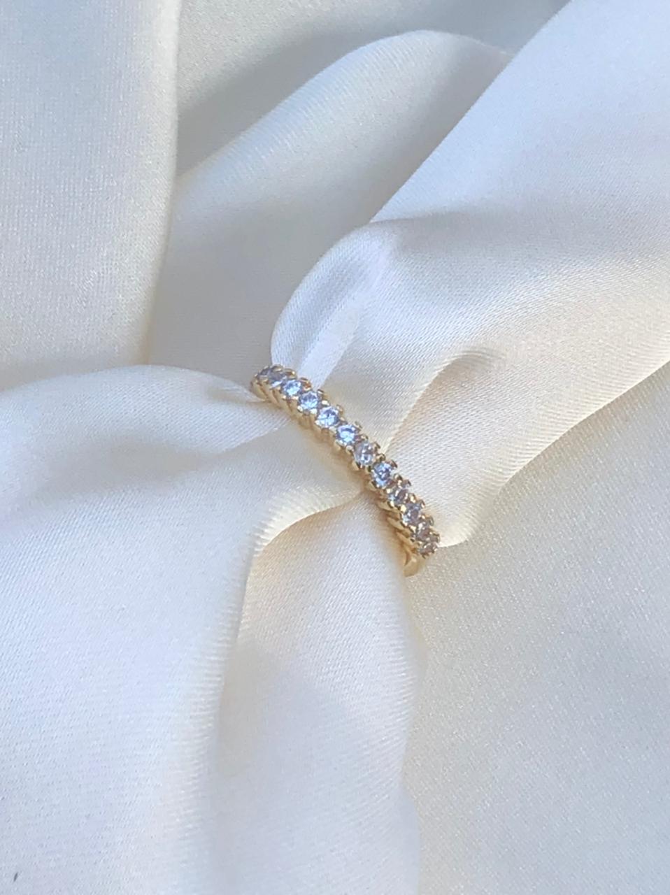 Anel Aparador Tradicional Banho de Ouro