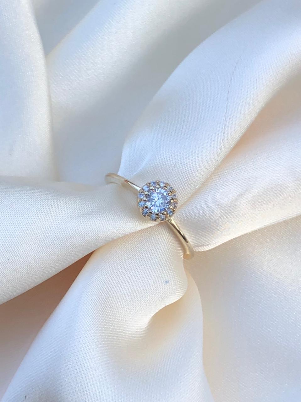 Anel Chuveirinho em Banho de Ouro