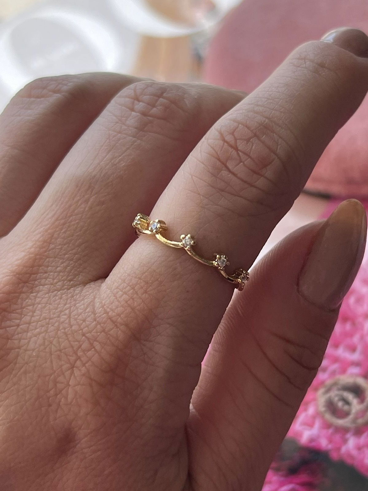 Anel Coroinha Inspired em Banho de Ouro