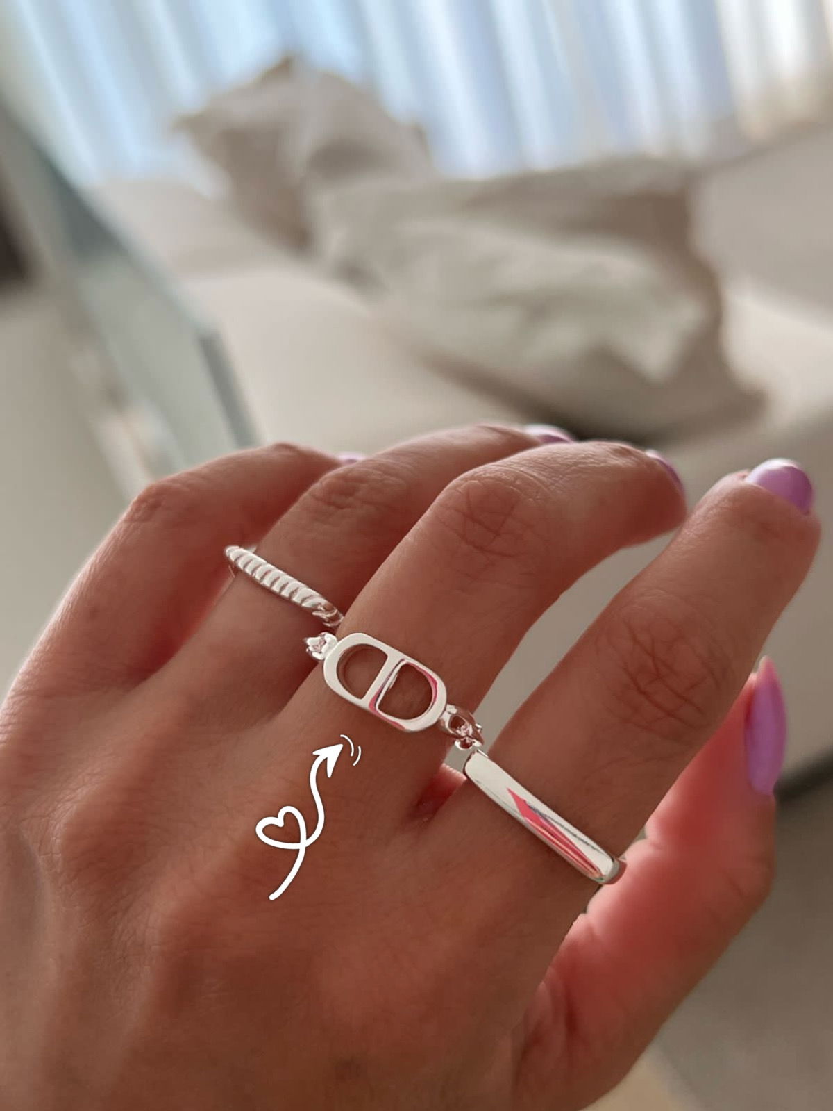 Anel Corrente Inspired em Banho de Prata