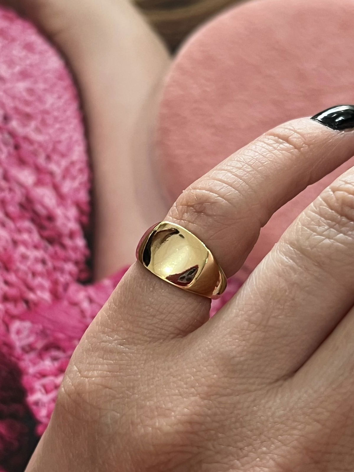 Anel Dedinho Regulável em Banho de Ouro