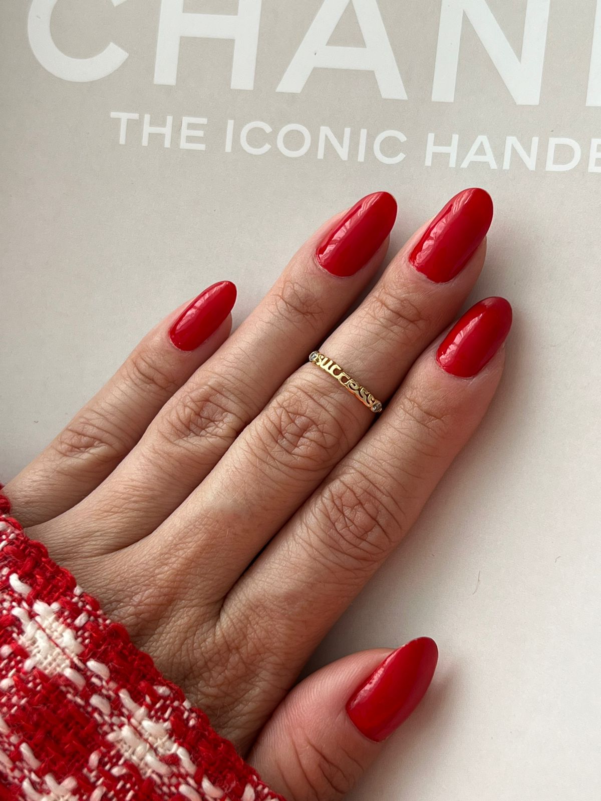 Anel Falange “Sucesso” em Banho de Ouro