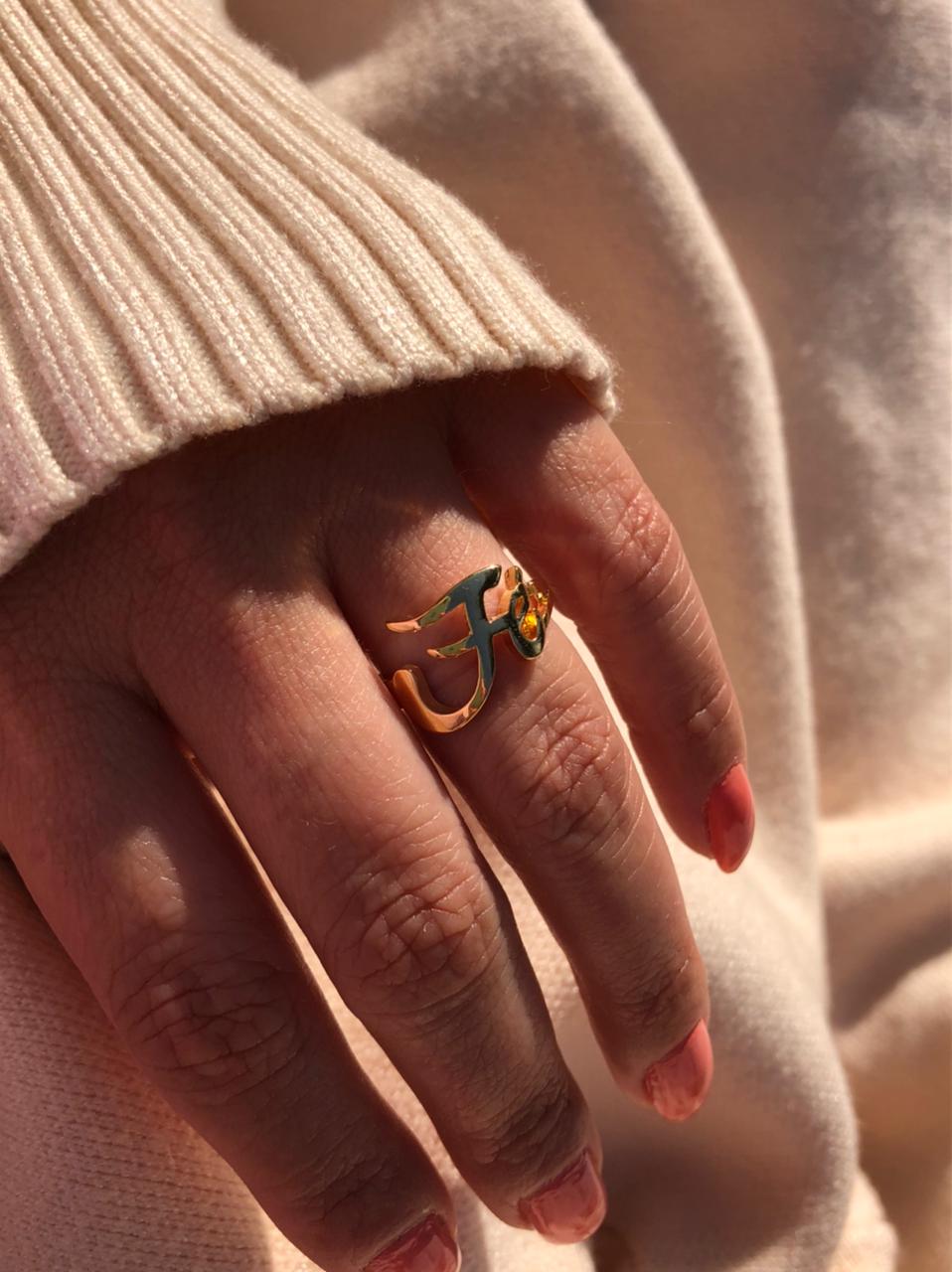 Anel Fé em Banho de Ouro