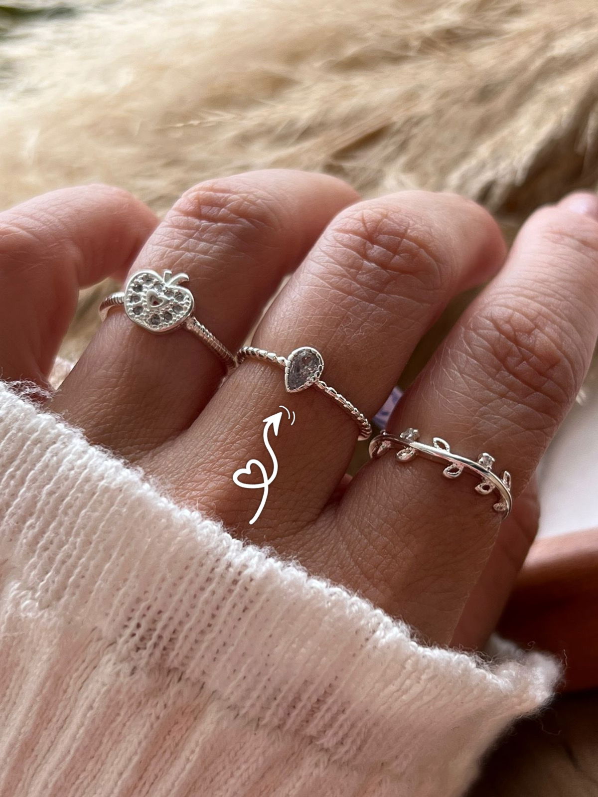 Anel Gotinha em Prata 950