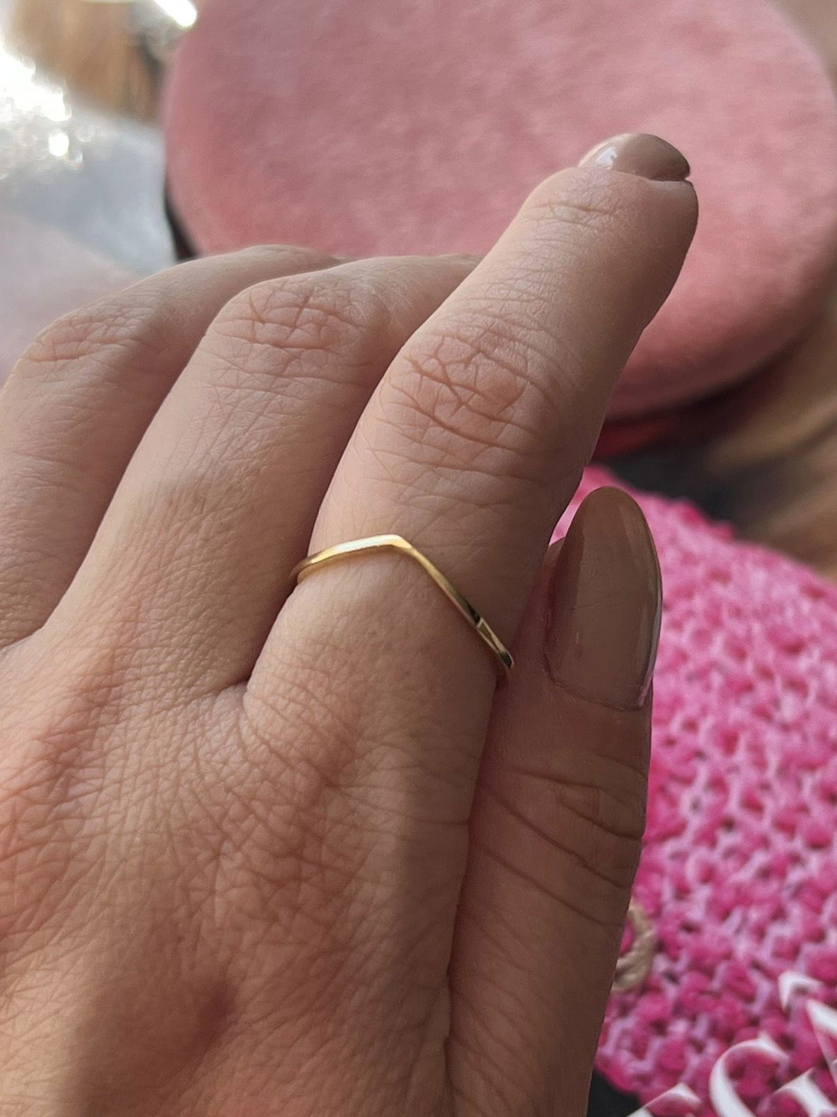 Anel Inspired em Banho de Ouro