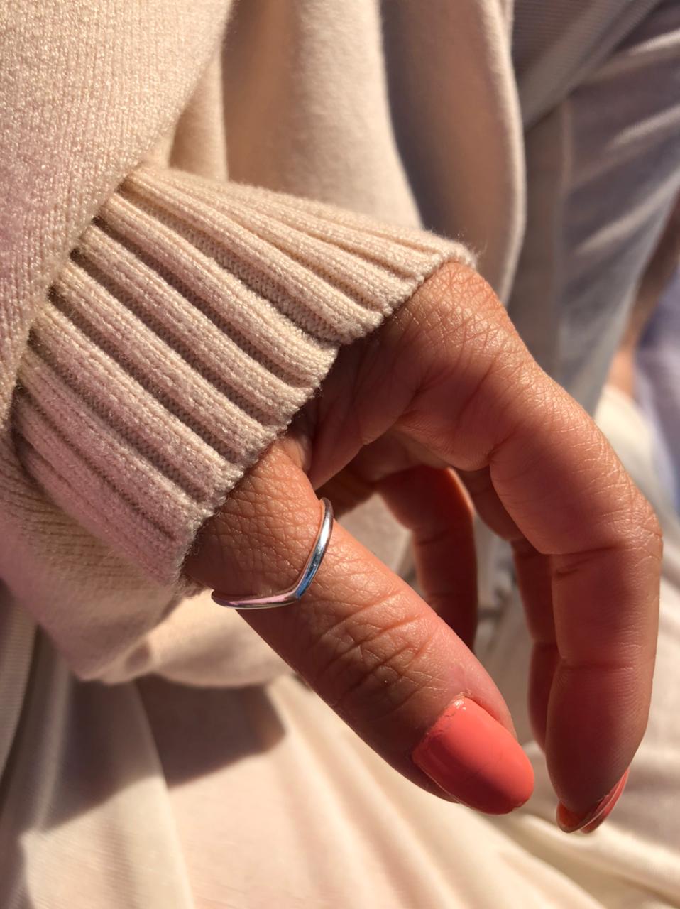 Anel Inspired em Banho de Prata