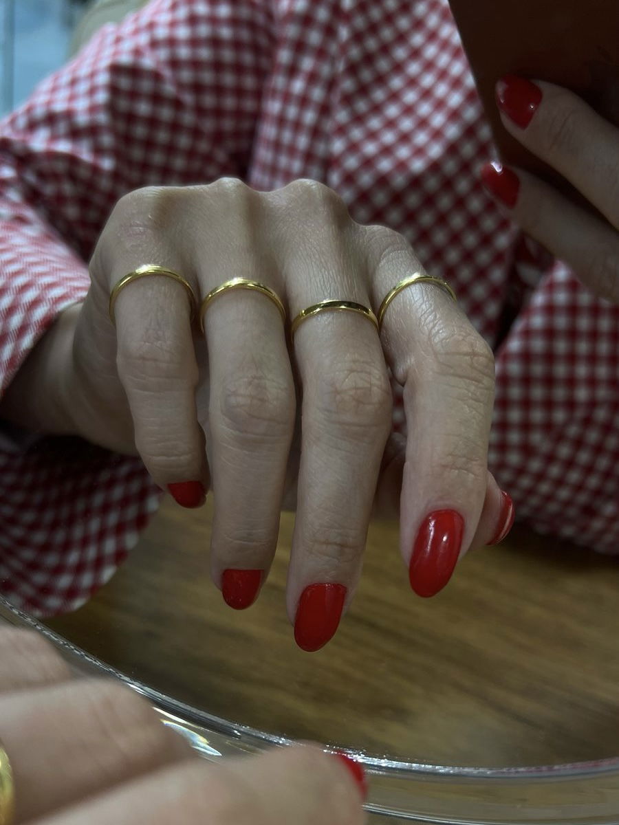 Anel Liso em Banho de Ouro