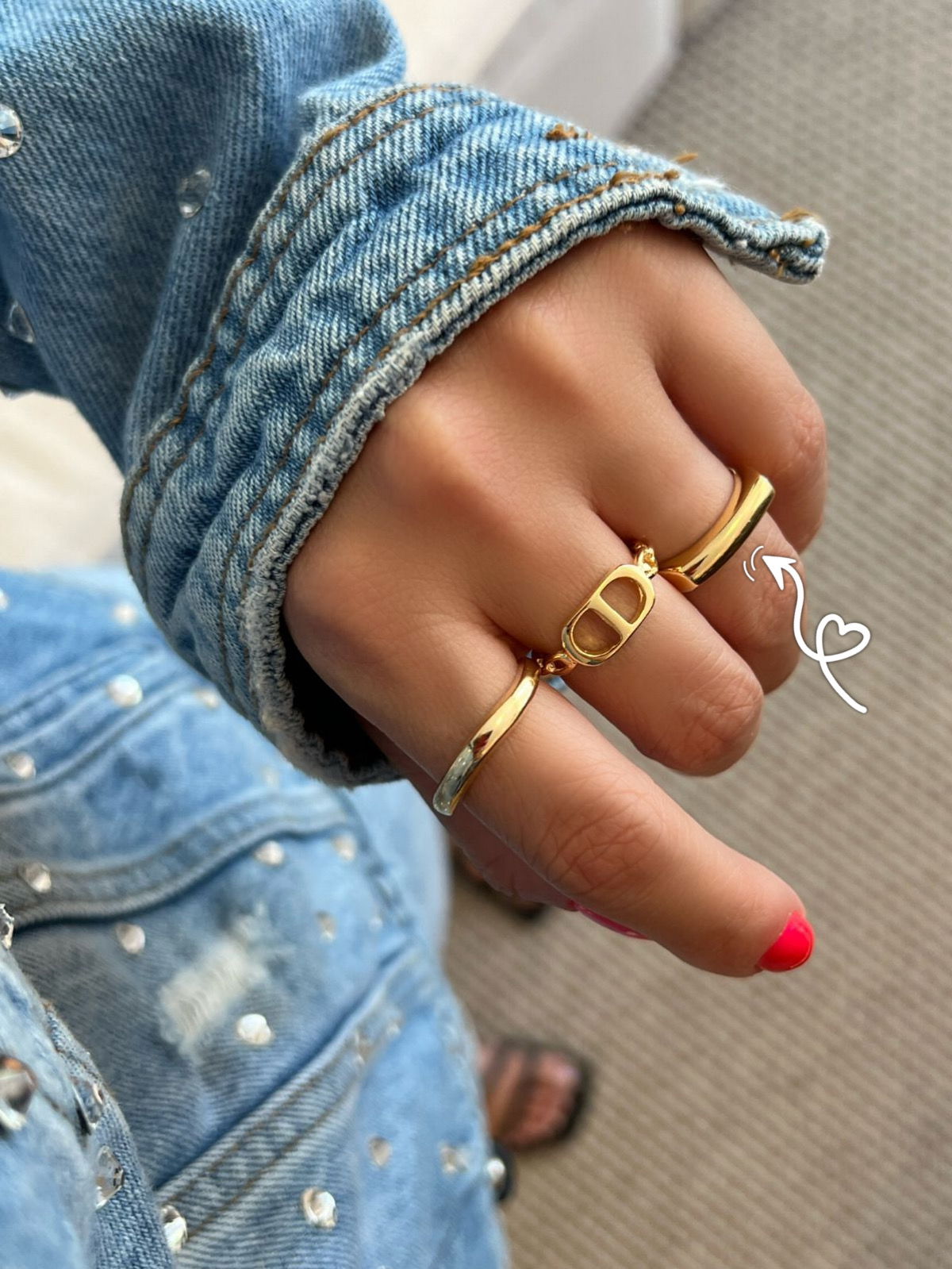 Anel Ponte em Banho de Ouro