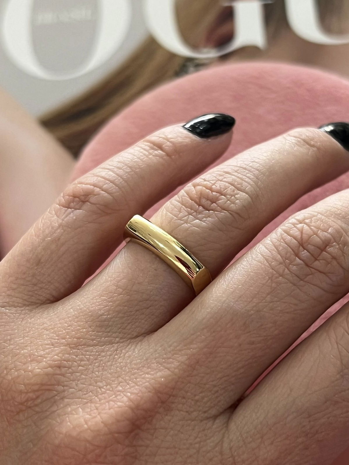 Anel Ponte em Banho de Ouro