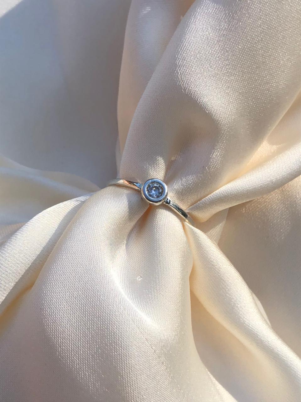 Anel Ponto de Luz Inspired Banho de Prata