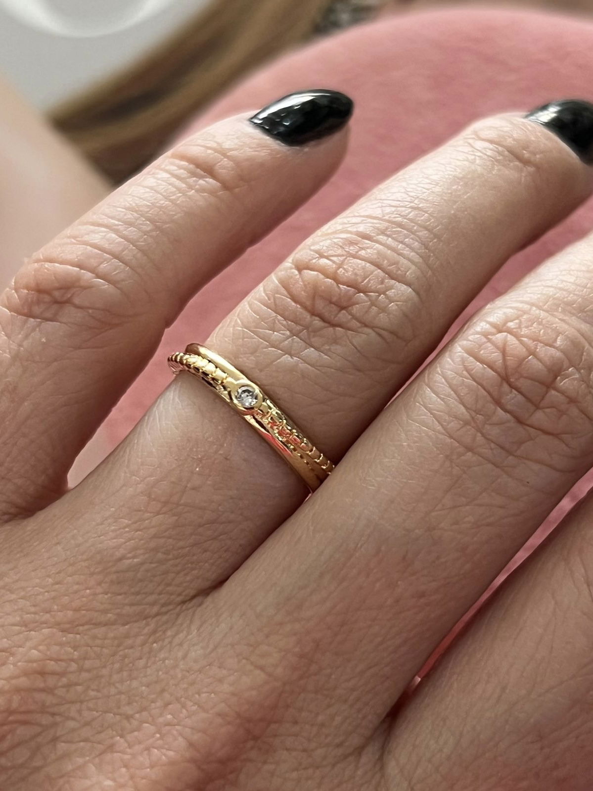 Anel Ponto de Luz Inspired em Banho de Ouro