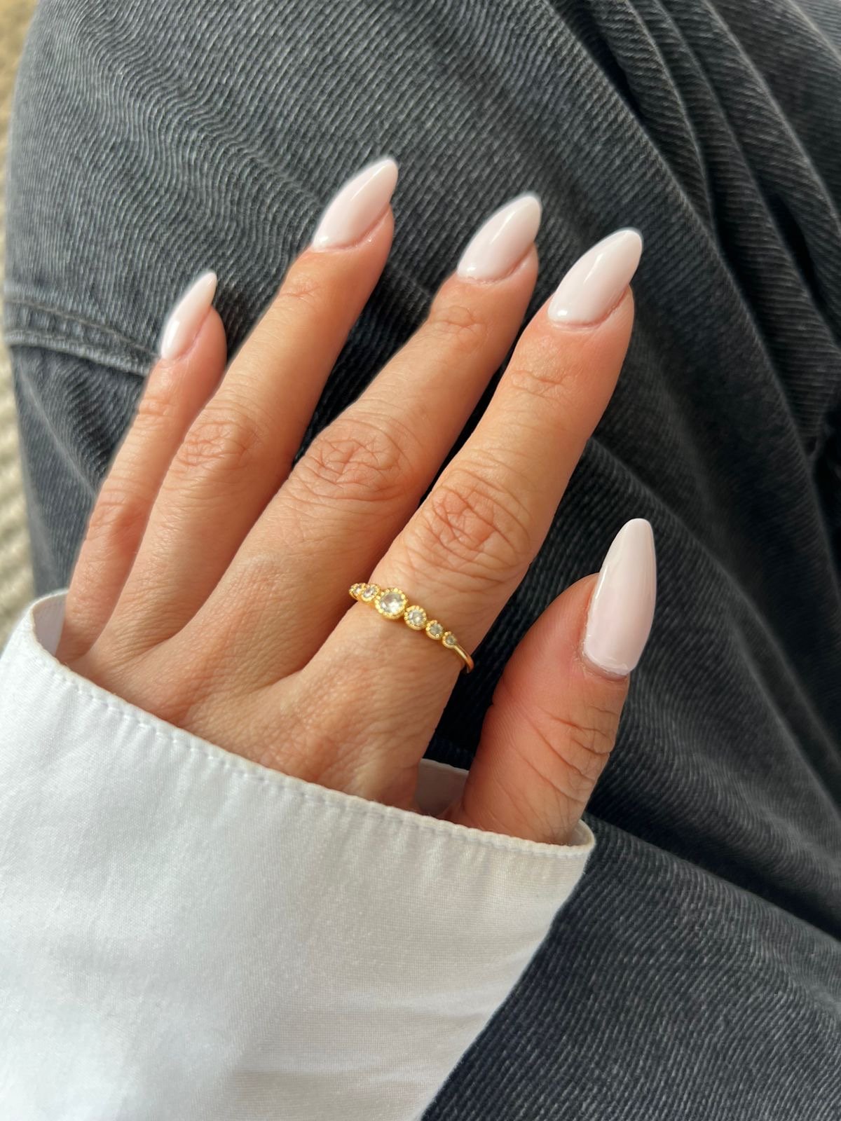 Anel Pontos de Luz em Banho de Ouro