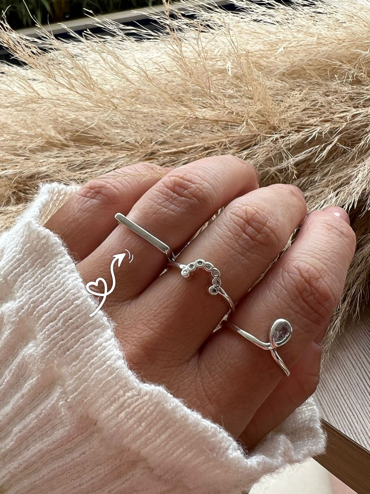 Anel Quadrado Liso em Prata 950