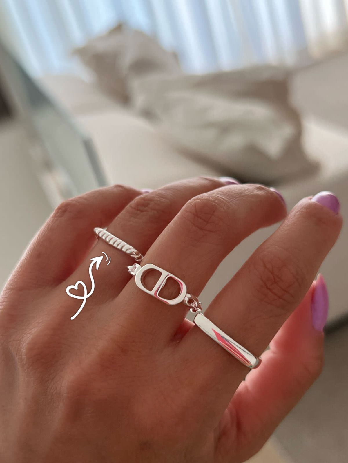 Anel Quadrado Torcido em Banho de Prata