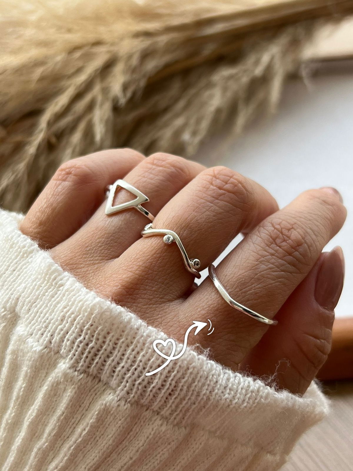 Anel Quatro Pontas Prata 950