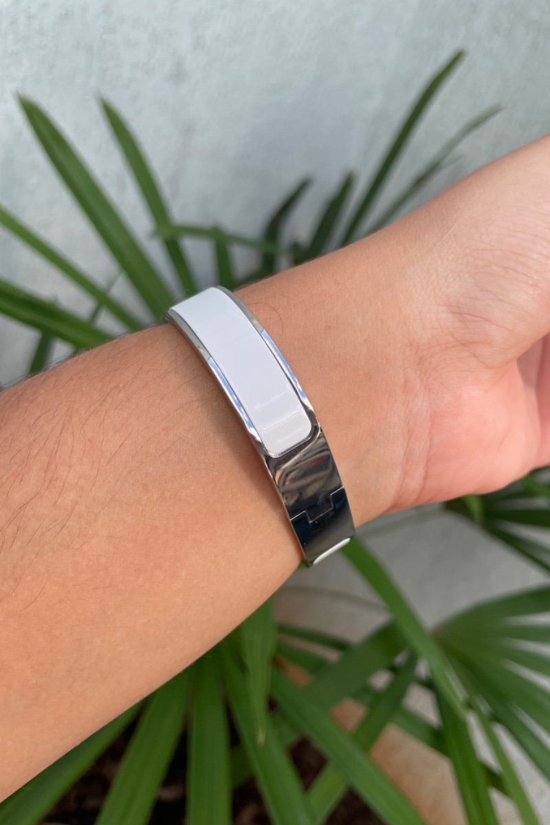 Bracelete Inspired em Ródio Branco