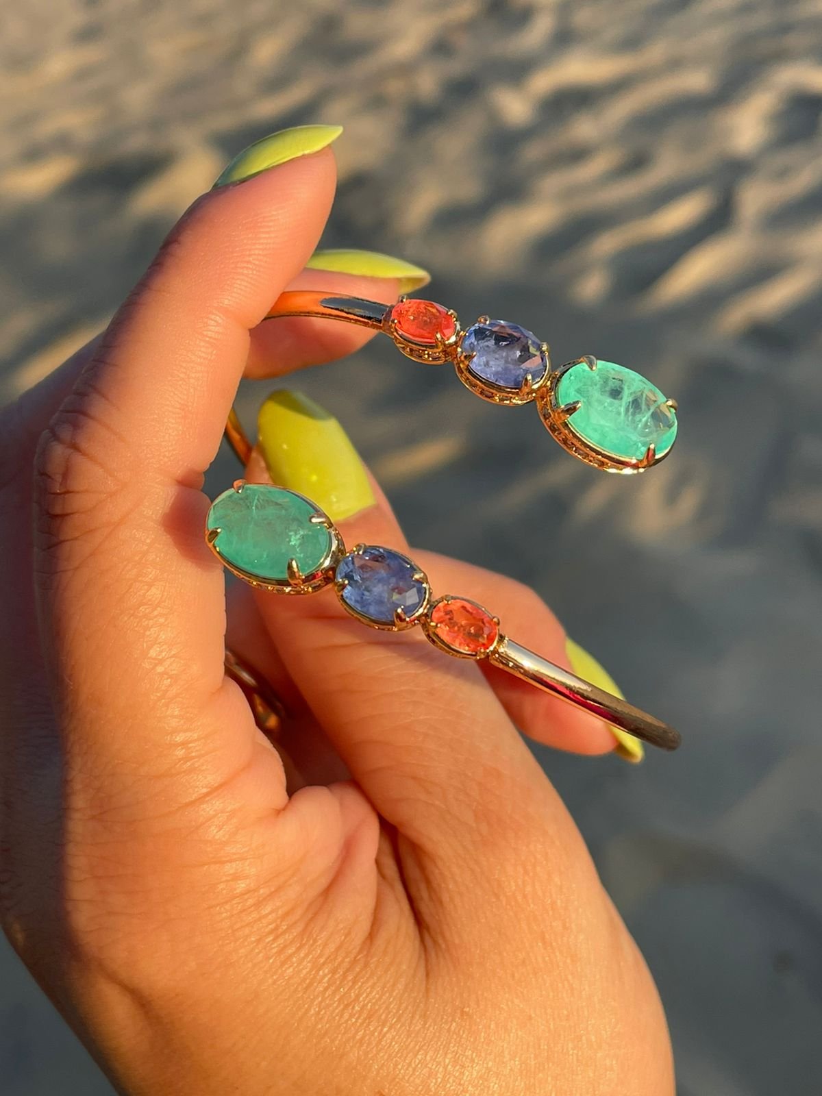 Bracelete Maleável Fusion em Banho de Ouro