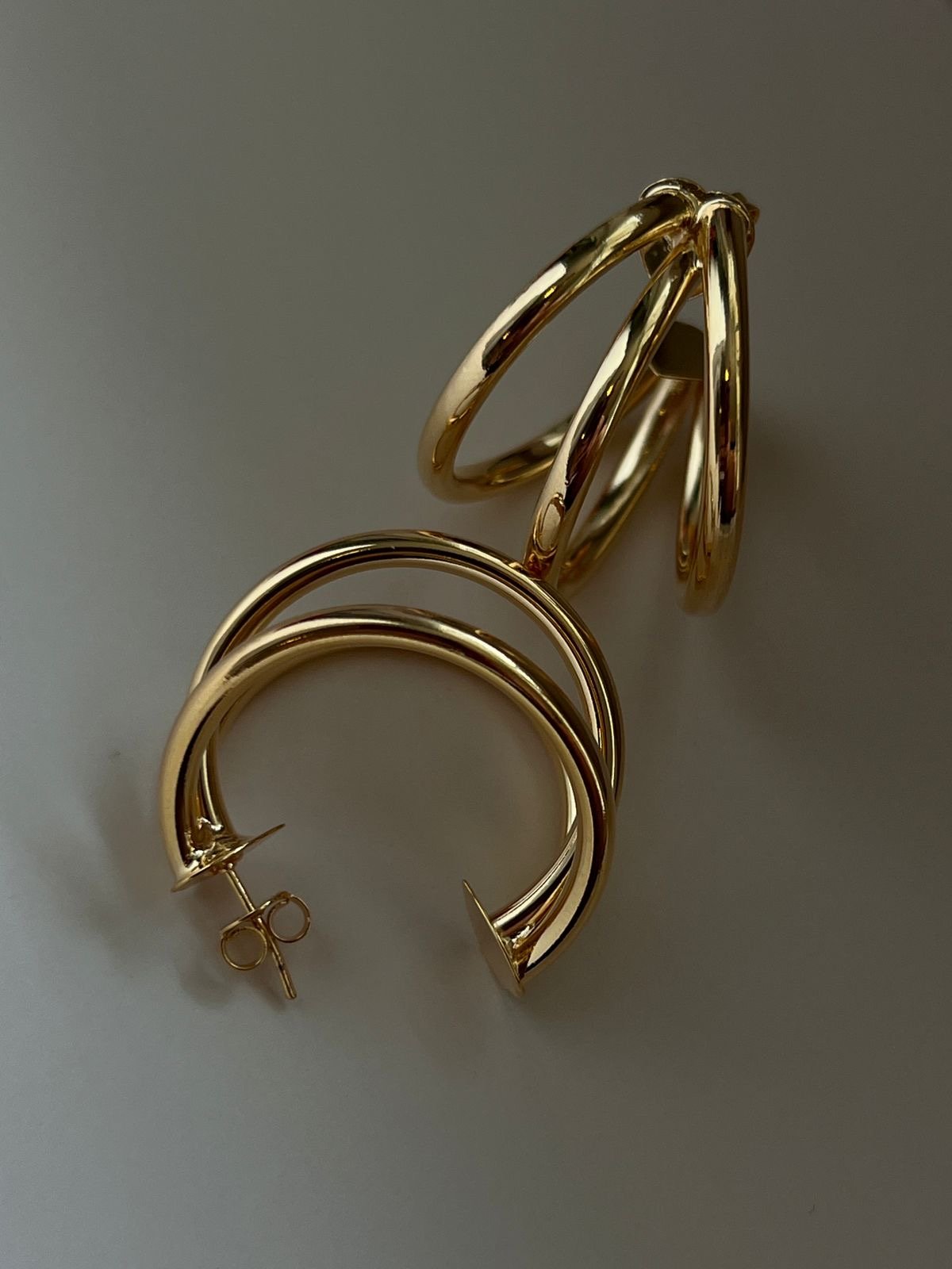 Brinco Argola Amora em Banho de Ouro