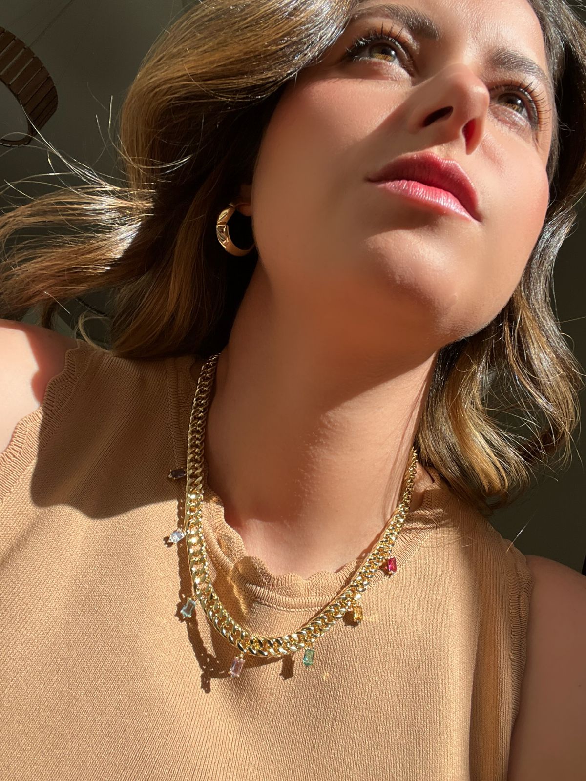 Brinco Argola Coração Liso em Banho de Ouro