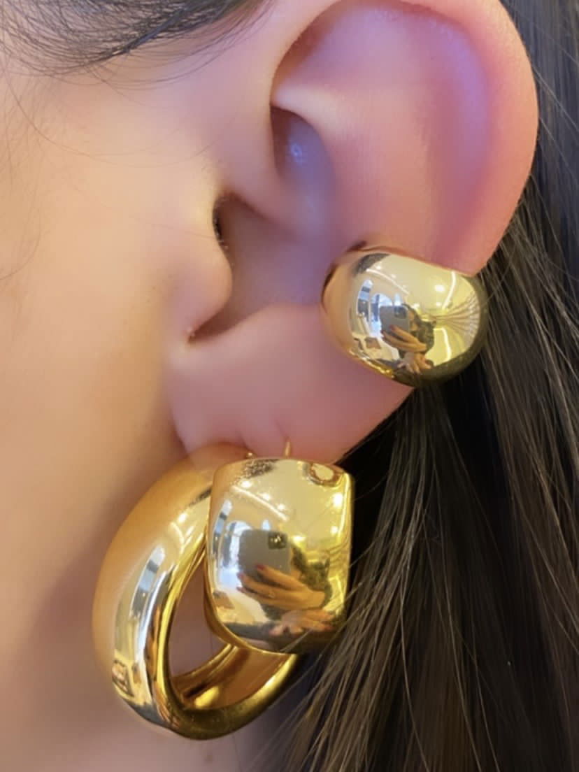 Brinco Argola Lisa ( P ) em Banho de Ouro