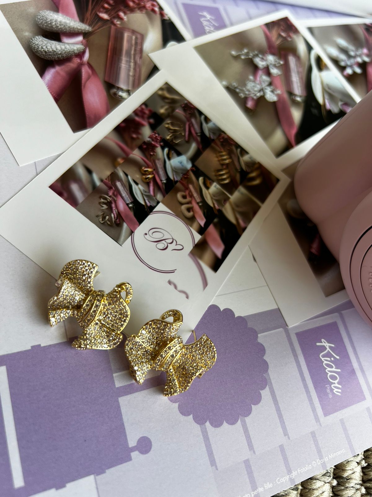 Brinco Laço com Zircônia Cristal em Banho de Ouro