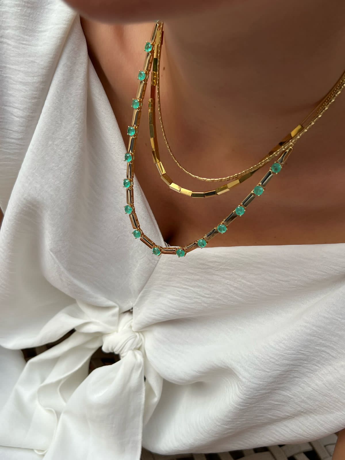 Choker com Canutilho em Banho de Ouro