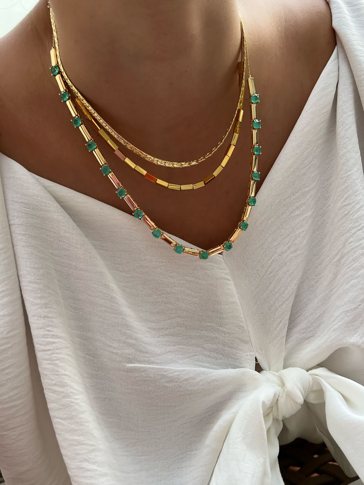 Choker com Canutilho em Banho de Ouro