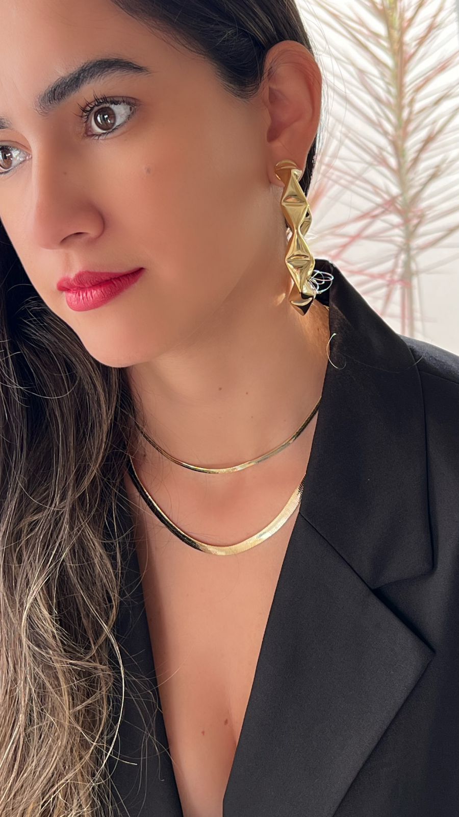 Choker Fita Fina em Banho de Ouro