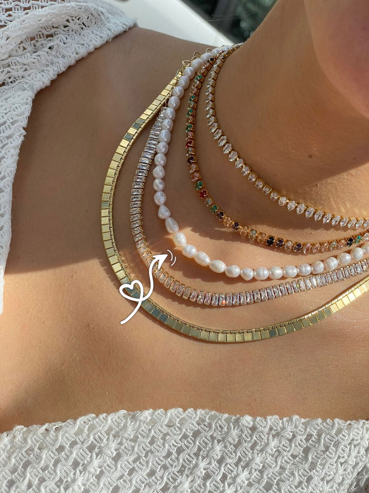 Choker Pérola de Água Doce em Banho de Ouro