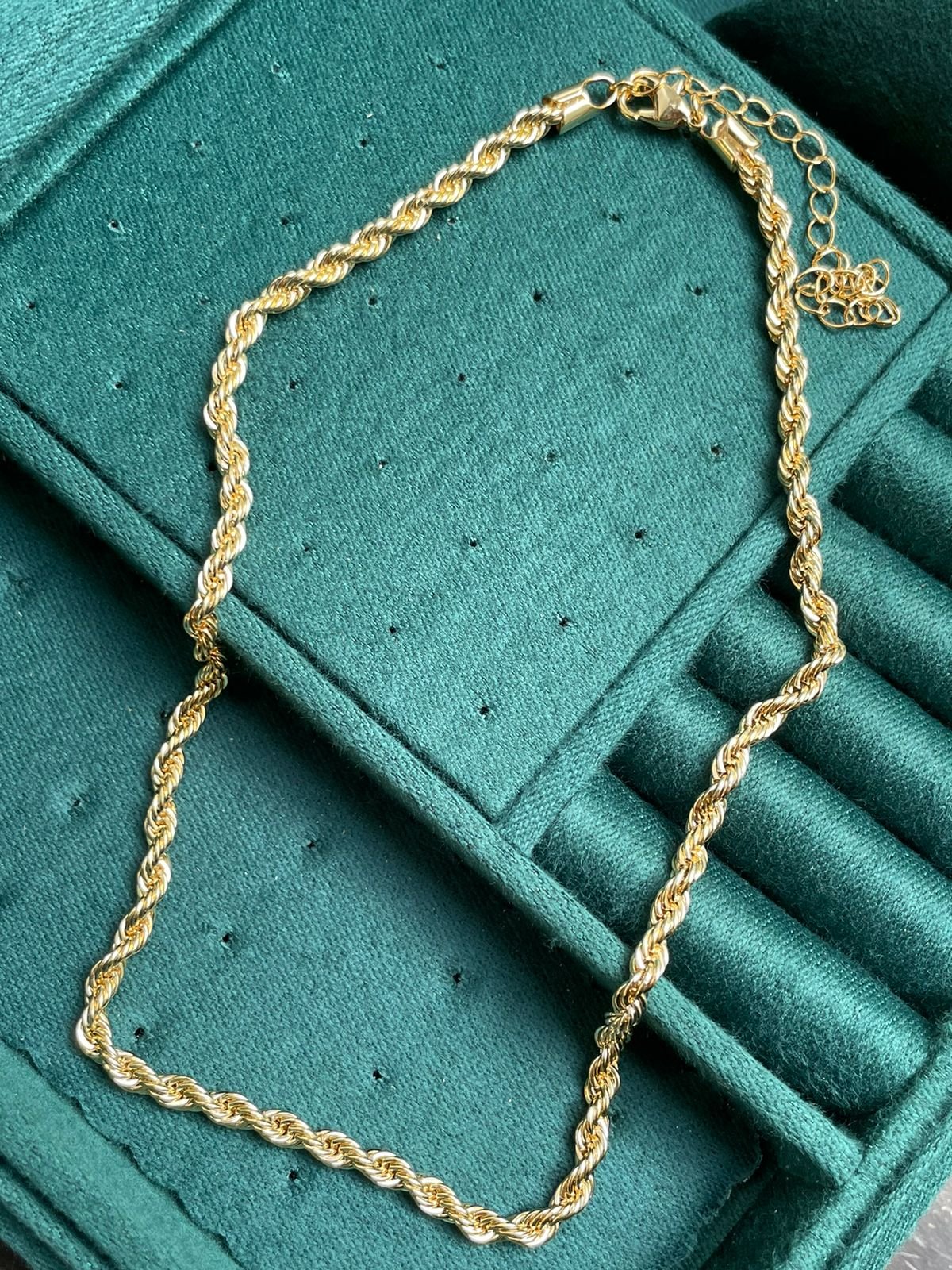 Colar Cordão Baiano em Banho de Ouro