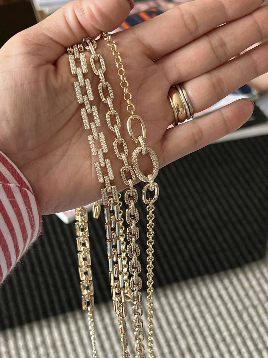 Colar Corrente com Zircônia Cristal em Banho de Ouro