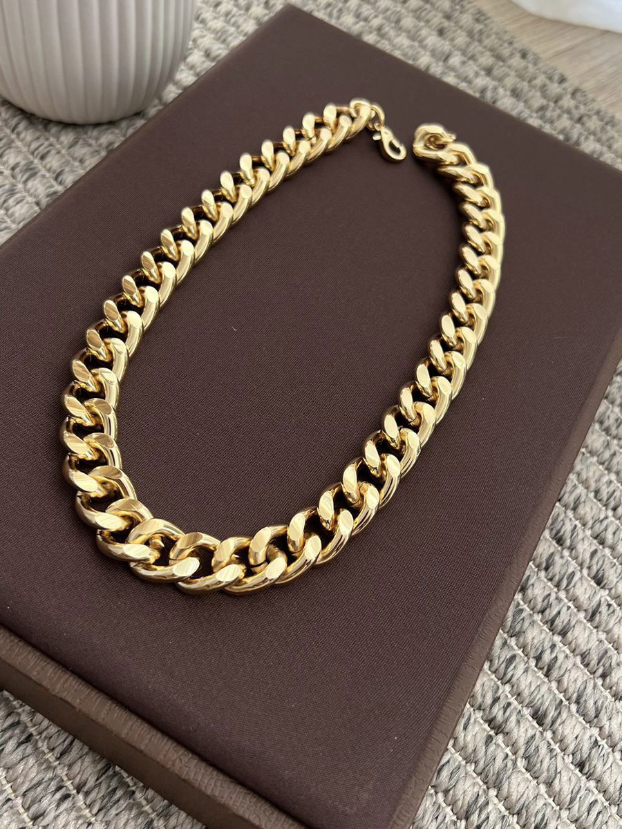 Colar Corrente Groumet em Banho de Ouro