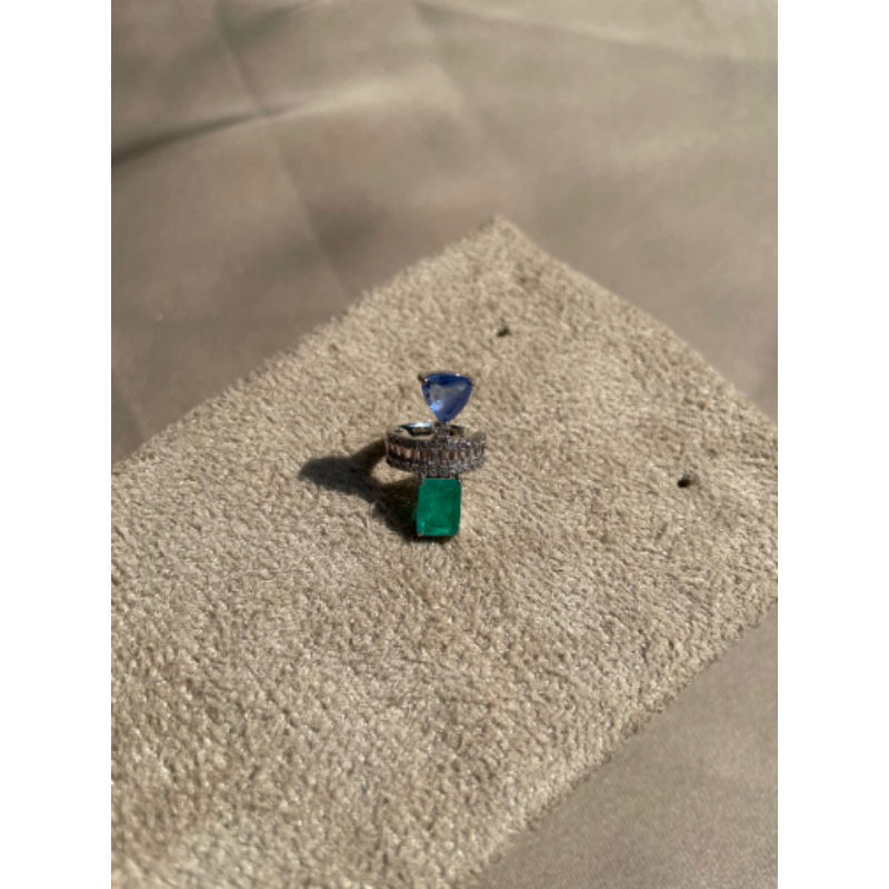 Piercing com Pedra Fusion em Ródio Branco