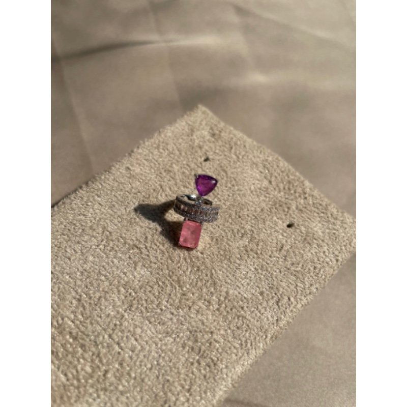 Piercing Fake com Pedra Fusion em Ródio Branco