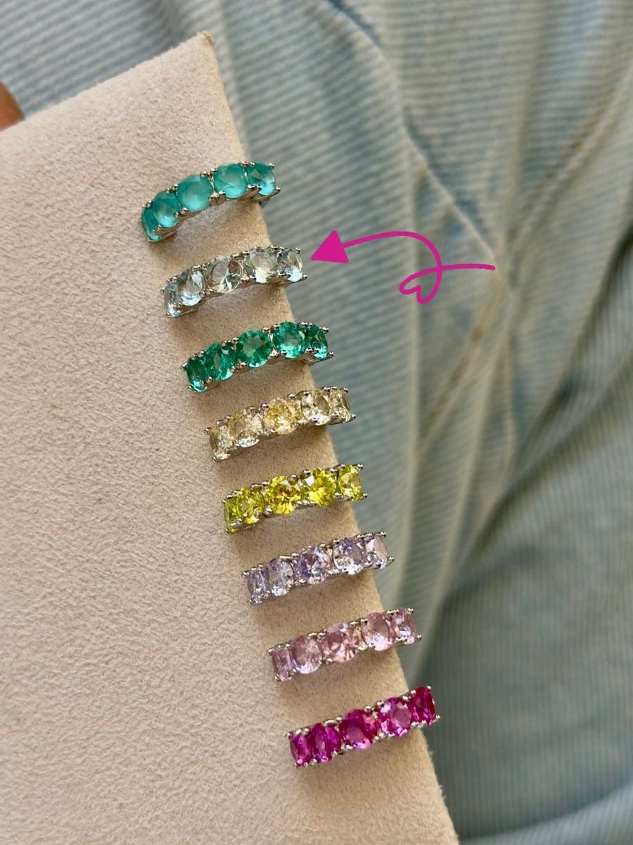 Piercing Fake com Zircônia Água-marinha 4mm em Banho de Ródio Branco