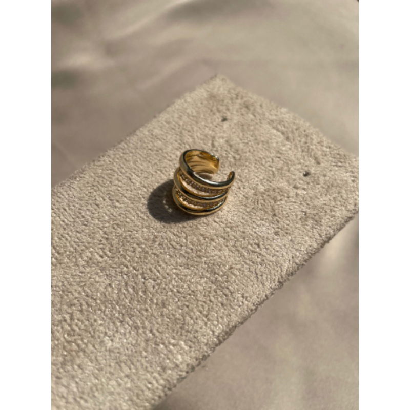 Piercing Fake com Zircônia em Banho de Ouro