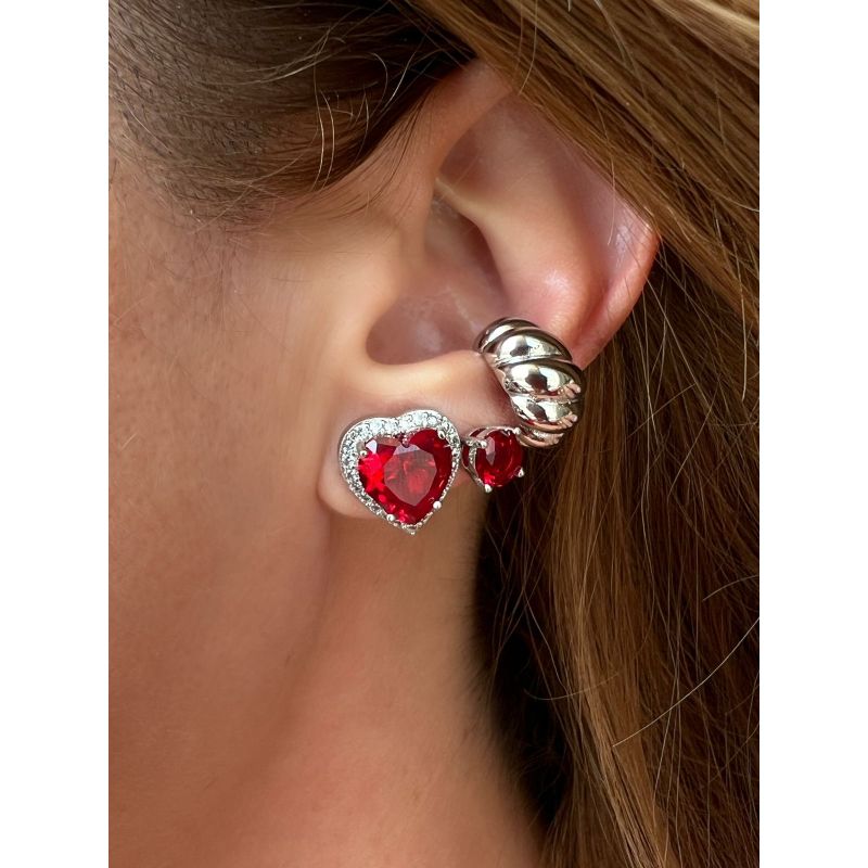 Piercing Fake Croissant em Banho de Ródio Branco