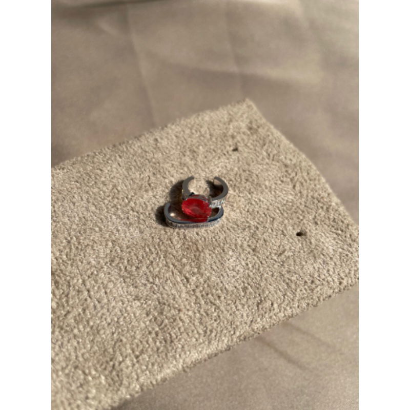 Piercing Fake Kit co Fusion Coral em Ródio Branco