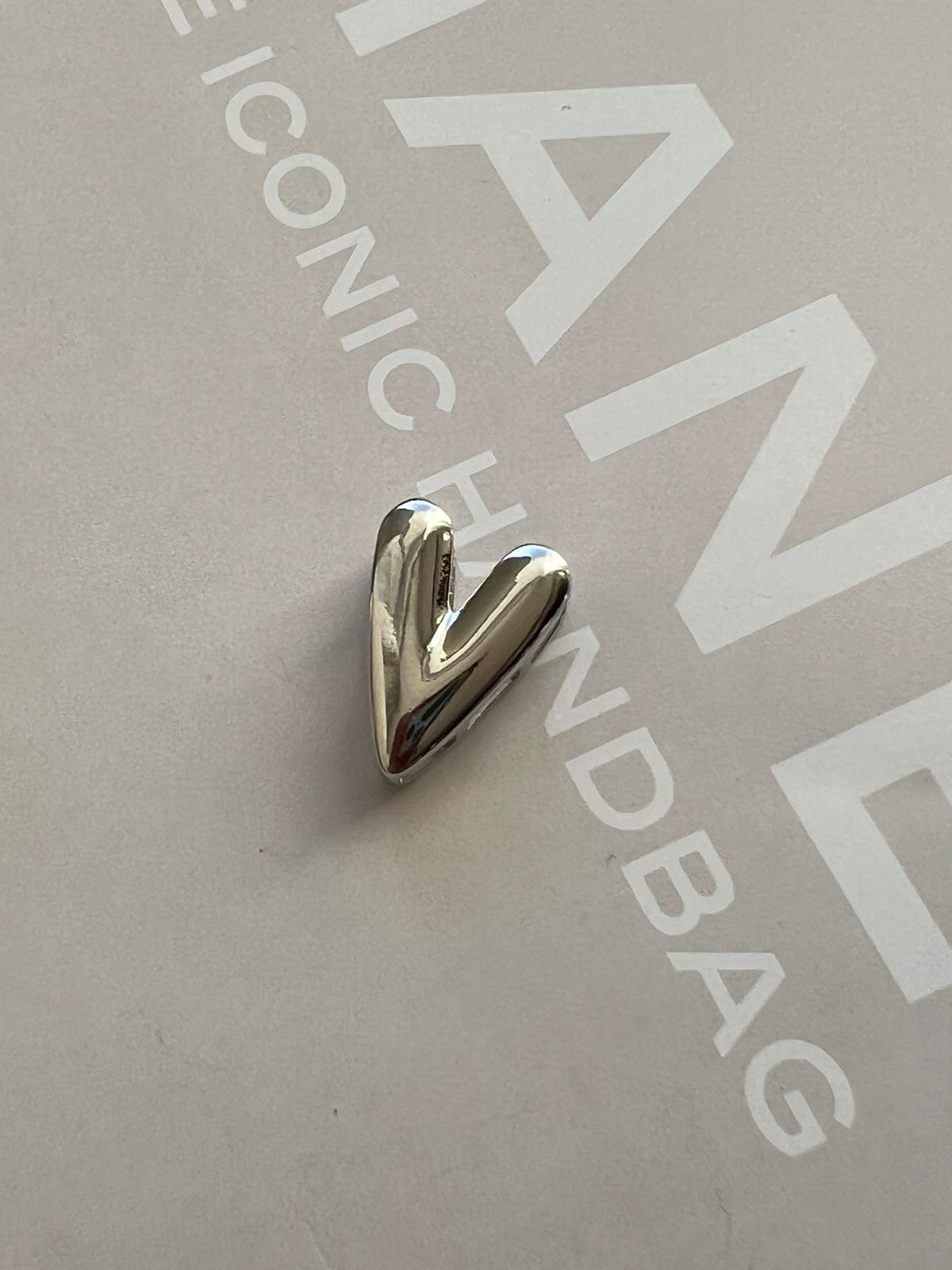 Pingente Coração Liso em Banho de Ródio Branco