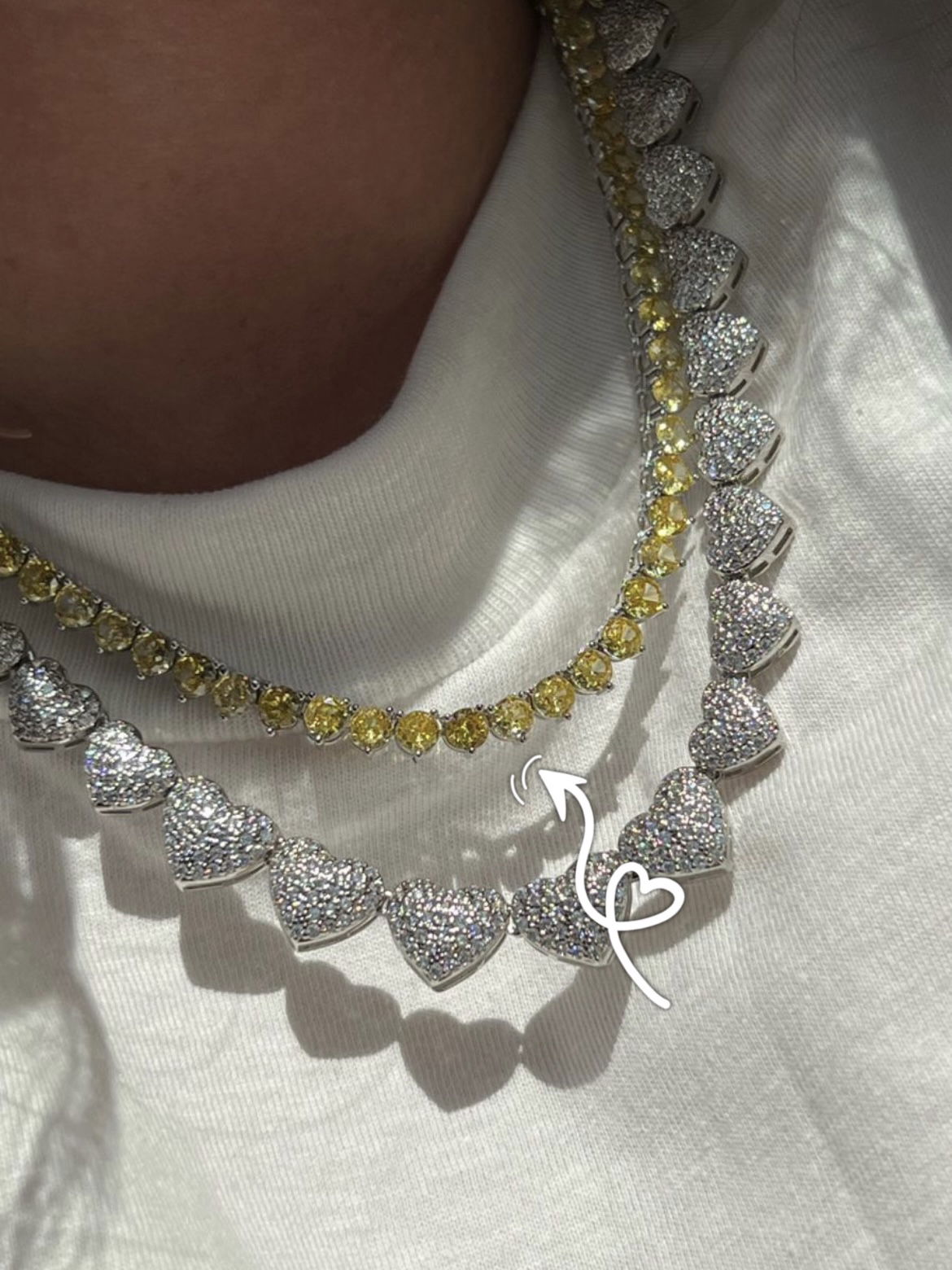 Riviera Jade 3 Pontas com Zircônia Citrino ( Fecho Joia) em Banho Ródio Branco