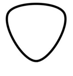 Riviera com Zircônia Triângulo com Cantos Arrendondado (Fecho Joia) em Banho de Ródio Branco