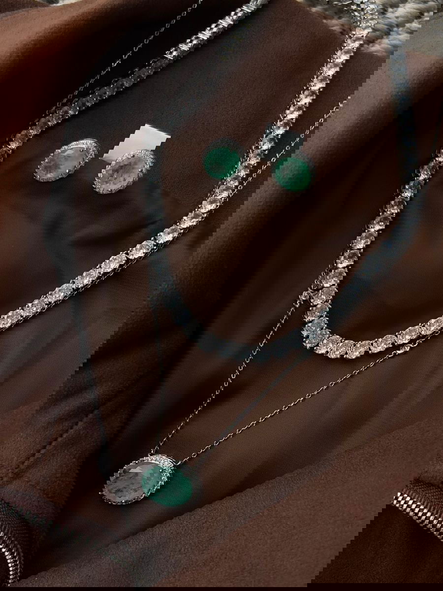 Riviera Quatro Garras 6mm (Fecho Joia) em Banho de Ródio Branco